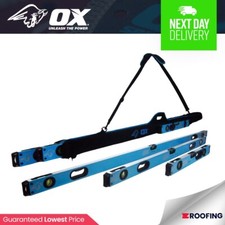 OX Pro P028603 Level Set - Includes 600mm, 1200mm, 1800mm Levels & Storage Bag