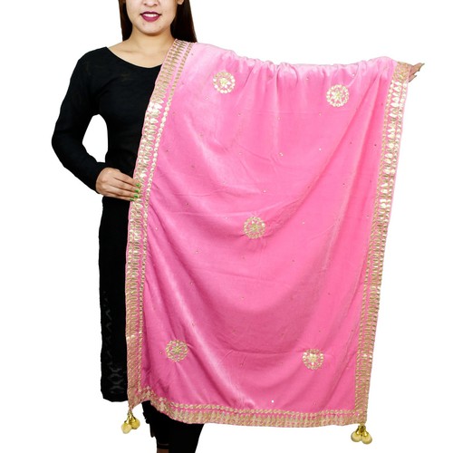 Velvet dupatta golden - velvet,