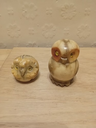Alabaster italian owl - italian, figurine