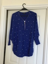 Royal Blue jumper with pearl
