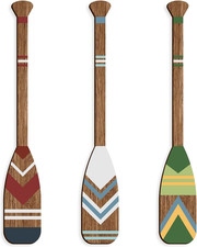 Wooden Paddle Wall Decor - Set