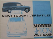 Morris Half Ton Van & Pick Up 1969 Original UK Sales Brochure No. 6540/I
