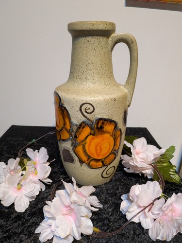 West german vase orange - west,