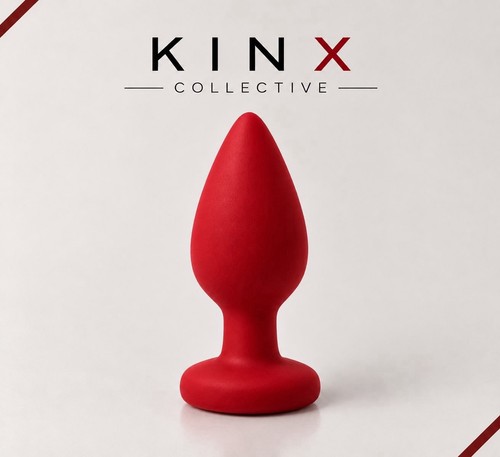 Red vibrating buttplug - red,