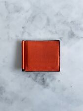 Valextra Simple Grip wallet in Lobster Red
