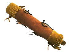 Archery quiver suede back - back, side