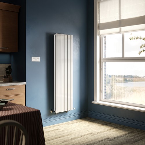 White vertical radiator double - vertical,