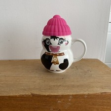 Comical Cow Mug Ceramic Mug With Silicone Pink Hat Keeps Drink Warm 300ml 14cm