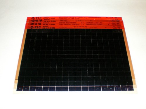 Microfiche spare parts catalog - microfiche,