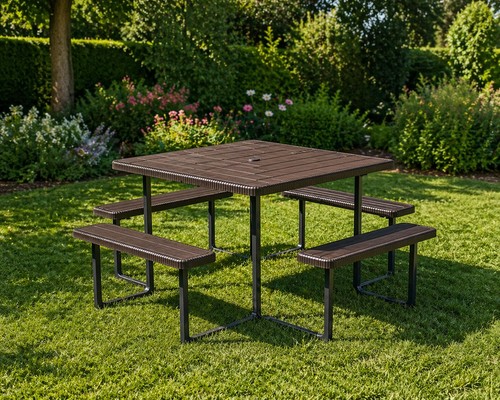 Garden table and bench set - ,