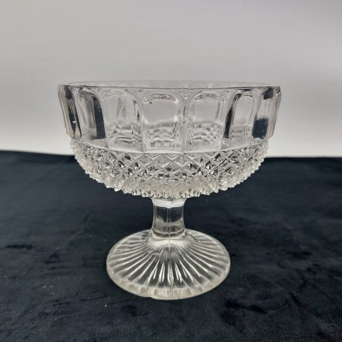 Pressed glass footed pedestal - pressed,