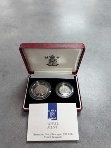 1990 silver proof pair - uk,