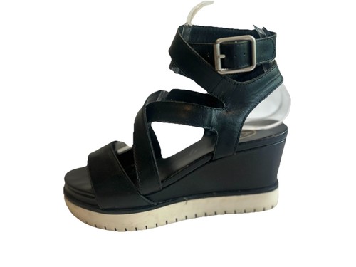 Ash black strappy leather - ash,