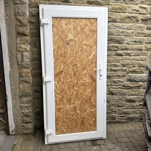 Upvc white front door - door, with