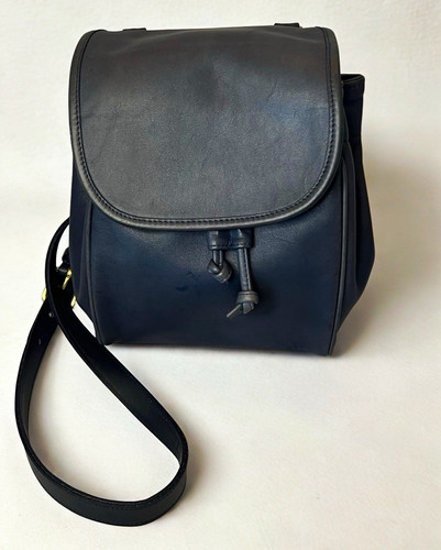 Vintage coach navy leather - vintage,