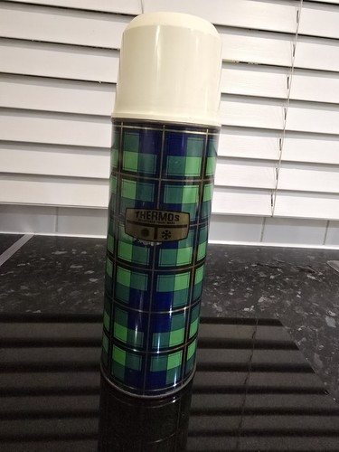 Vintage thermos flask picnic - thermos,