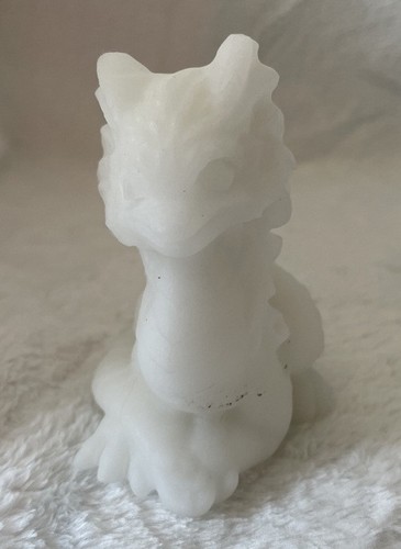 White jade crystal dragon - white,