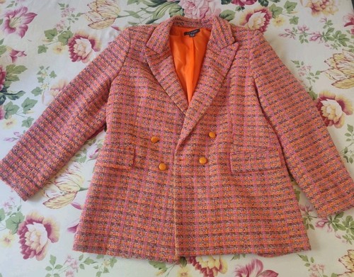 Primark orange pink bouclé - primark,