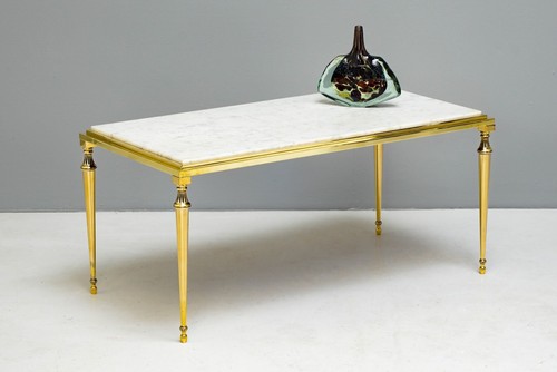 Brass and marble - brass, table