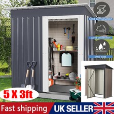 5 x 3ft Garden Shed Galvanised