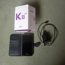 K8 LG-K350 N 4 G 8 GB Mobile Phone, Charger, Headphones, & Case in Box. Preowned