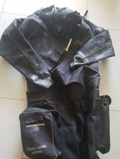 Northern Diver HID trilaminate drysuit, M/L, black, boots size 9, fair condition