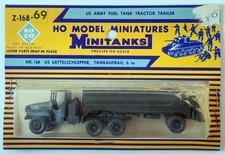 Vintage Roco Minitanks 168 US Army Fuel Tractor Trailer MIB