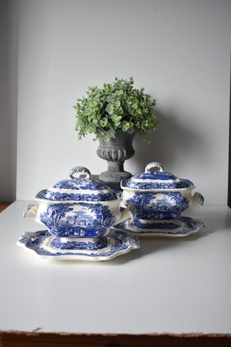 Vintage masons blue - blue, x