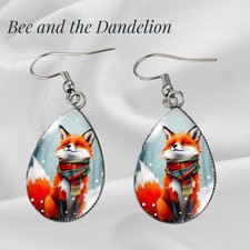 Cute Red Fox in the Snow Glass