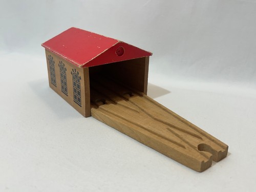 Wooden engine shed front - wooden, &