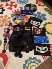 NERF GUN BUNDLE, TARGET, JACKET, BULLETS, GUNS, GOGGLES
