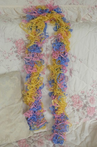 Scarf frilly flamenco pink - frilly,
