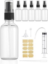 6Pcs 50ml Clear Glass Spray