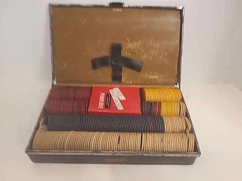 Vintage clay poker chips and - vintage, clay?