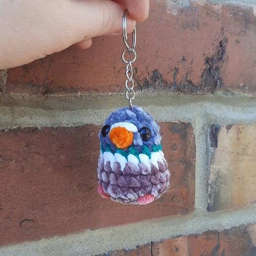 Wood pigeon keyring - keyring, gift