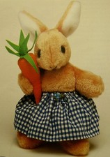 SUE QUINN'S BELINDA BUNNY / RABBIT SOFT STUFFED TOY VINTAGE SEWING PATTERN - VGC