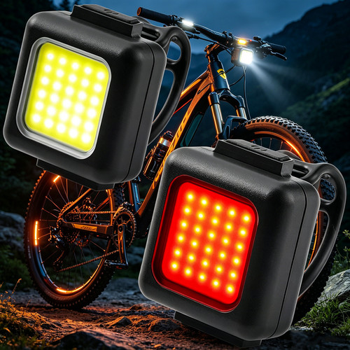 Cob led front rear mini - rear, bike