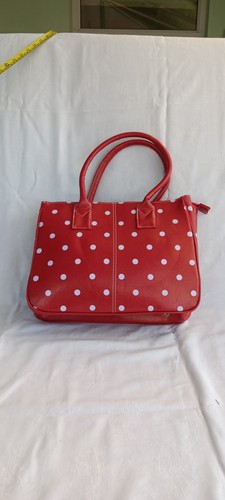Red polka dot handbag - dot,