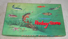 MAGNETIC HOOKEY GAME. COMPLETE IN ORIGINAL BOX. circa 1960. FISHING GAME