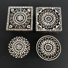 Mandala Square & Round Wooden