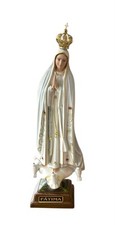Our Lady Of Fátima Religious Statue,Hand Painted With Painted Eyes 27cms