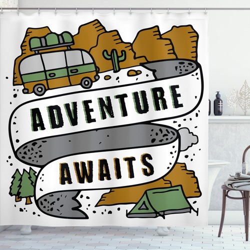 Saying shower curtain camping - curtain,