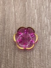 Clear Flower Gold Rim 2 Hole