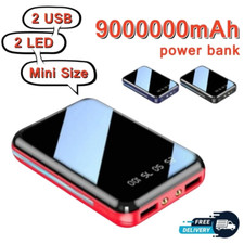 9000000mAh Power Bank Fast Charger Portable Battery Pack 2 USB for Mobile Phone