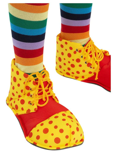 Kids clown shoe covers - covers, red