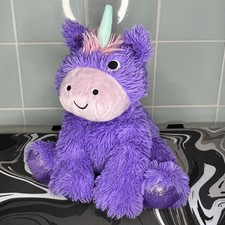 Microwavable Purple Unicorn Hottie Heat Up Sainsbury's Huggable Mauve Plush