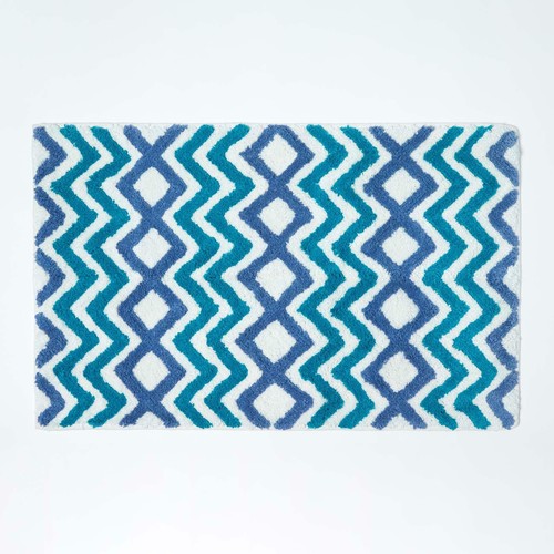 Cotton chevron bath rug - cotton,