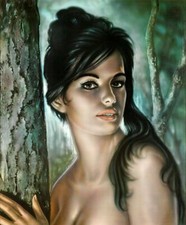 Tina by J H Lynch from the Tretchikoff -   LARGE WALL ART CANVAS PICTURE 20x30IN