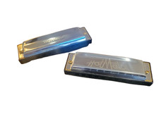 Hohner Hot Metal Harmonica Mouth Organ (two units, A and G)