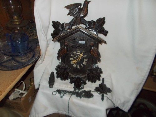 Antique cuckoo clock double - antique,